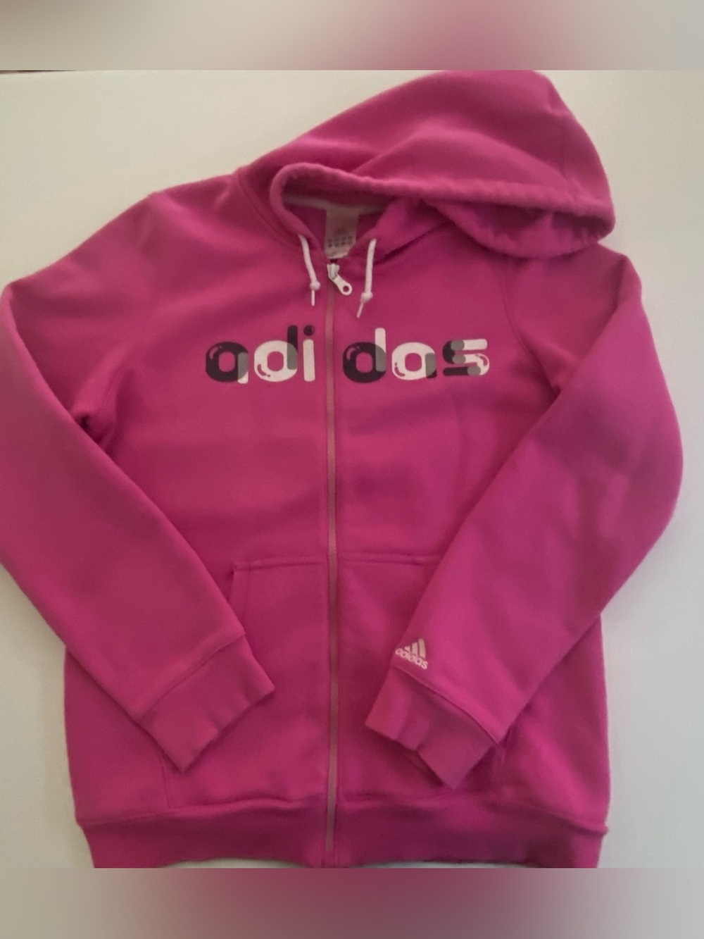 Adidas Pink Full-Zip Hoodie Jacket